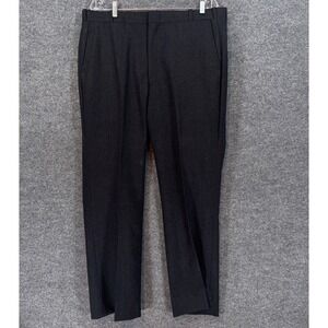 Jaymar Wool Pants Mens 38x30 Gray Pure Wool Tailored Trousers Classic Chinos